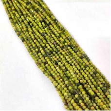 Green Opal 2-2.5mm round facet beads strand